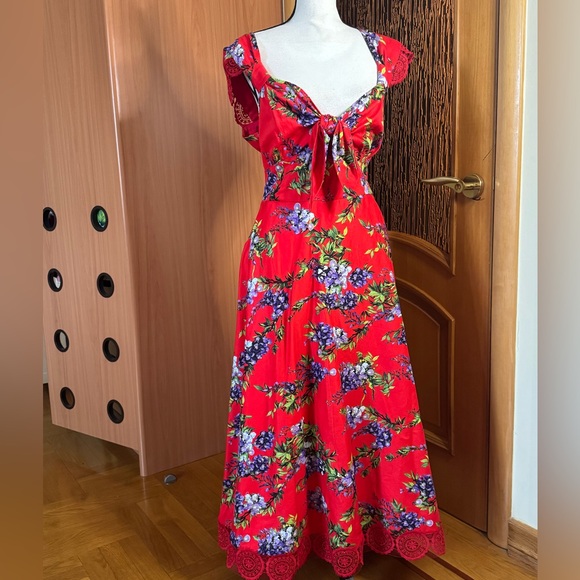 SAMANTHA SUNG Dresses & Skirts - Samantha Sung fit and flare belted floral maxi dress sz 20. XXl